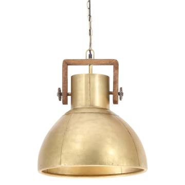 Industrial Hanging Lamp 25W Brass Round 40cm E27 - Hipomarket