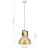 Industrial Hanging Lamp 25W Brass Round 40cm E27 - Hipomarket