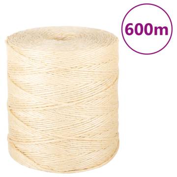 100% Sisal Rope 2mm 600m - Durable & Versatile