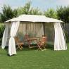  Gazebo with Double Roof and Mesh Walls Cream 3.93x2.93 m Steel Colour cream Size 3.93 x 2.93 m Quantity in Package 1 