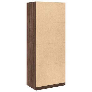 Stylish Brown Oak Wardrobe - 80x50x200 cm Engineered Wood