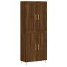 Stylish Highboard Brown Oak - 69.5x34x180 cm | Hipomarket