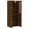 Stylish Highboard Brown Oak - 69.5x34x180 cm | Hipomarket