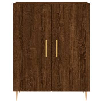 Stylish Highboard Brown Oak - 69.5x34x180 cm | Hipomarket