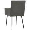 Taupe Fabric Dining Chairs with Armrests - Set of 2