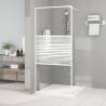 Modern Walk-in Shower Wall 90x195 cm Clear ESG Glass - White