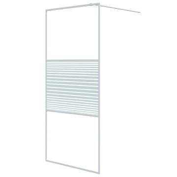 Modern Walk-in Shower Wall 90x195 cm Clear ESG Glass - White