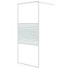 Modern Walk-in Shower Wall 90x195 cm Clear ESG Glass - White