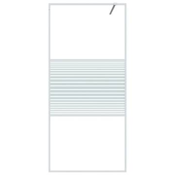 Modern Walk-in Shower Wall 90x195 cm Clear ESG Glass - White