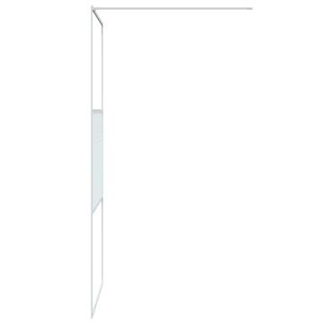 Modern Walk-in Shower Wall 90x195 cm Clear ESG Glass - White