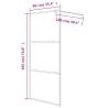 Modern Walk-in Shower Wall 90x195 cm Clear ESG Glass - White