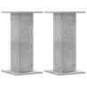 Concrete Grey Plant Stands - 2 pcs Engineered Wood 60 cm