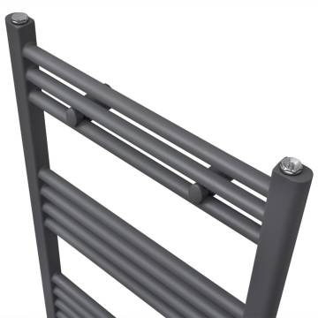 Grey Bathroom Central Heating Towel Rail Radiator 600x1160mm