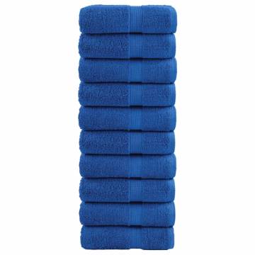 Premium Blue Guest Towels SOLUND - 10pcs 600gsm | Hipo Market