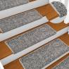 Stair Mats 10 pcs 65x21x4 cm Grey - Non-slip & Washable