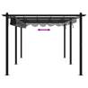 Stylish Garden Gazebo with Retractable Roof - 3x6m Anthracite