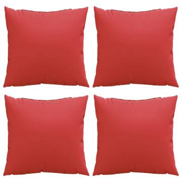 4 pcs Red Sofa Cushions 40x40 cm - Durable & Comfortable