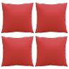 4 pcs Red Sofa Cushions 40x40 cm - Durable & Comfortable