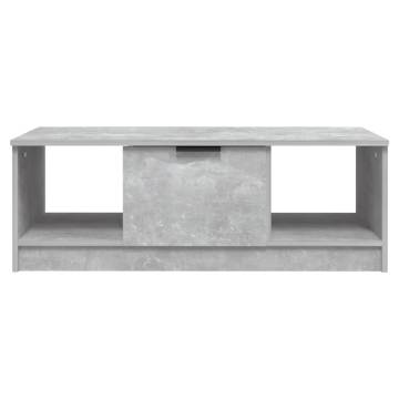 Stylish Concrete Grey Coffee Table | 102x50x36 cm | Hipomarket