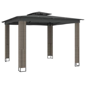 Gazebo with Double Roof Anthracite 2.94x2.94 m - Buy Now