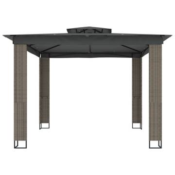 Gazebo with Double Roof Anthracite 2.94x2.94 m - Buy Now