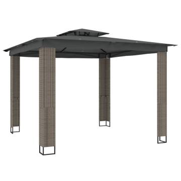 Gazebo with Double Roof Anthracite 2.94x2.94 m - Buy Now