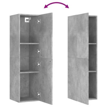 6 Piece Concrete Grey TV Cabinet Set - Stylish & Practical