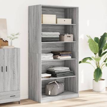 Wardrobe Grey Sonoma 100x50x200 cm - Stylish & Compact Design