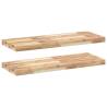 Floating Shelves 2 pcs - Solid Acacia Wood 80x30x4 cm