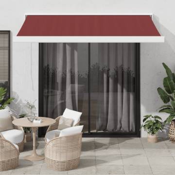 Automatic Retractable Awning Burgundy 300x250 cm | HiPoMarket