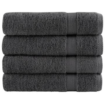 Premium Bath Towels SOLUND - 4pcs Anthracite 100x150cm 600gsm