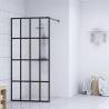 Walk-in Shower Screen Clear Tempered Glass 118x190 cm Colour transparent Size 118 x 190 cm 