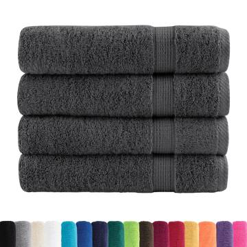 Premium Bath Towels SOLUND - 4pcs Anthracite 100x150cm 600gsm