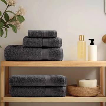 Premium Bath Towels SOLUND - 4pcs Anthracite 100x150cm 600gsm