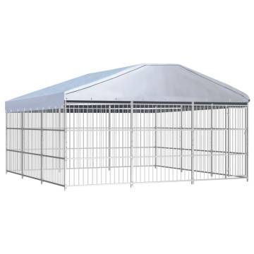 Outdoor Dog Kennel with Roof - 450x450 cm | HipoMarket