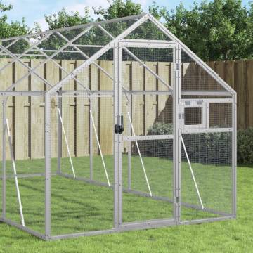 Aviary Silver 1.79x4x1.85 m Aluminium - Durable & Spacious