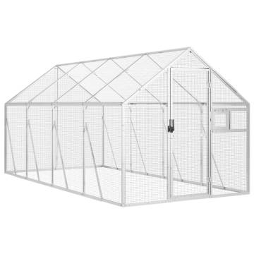 Aviary Silver 1.79x4x1.85 m Aluminium - Durable & Spacious