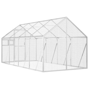 Aviary Silver 1.79x4x1.85 m Aluminium - Durable & Spacious