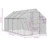 Aviary Silver 1.79x4x1.85 m Aluminium - Durable & Spacious