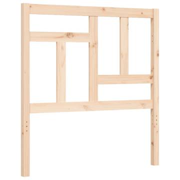 Small Single Bed Frame with Headboard - Solid Pine Wood