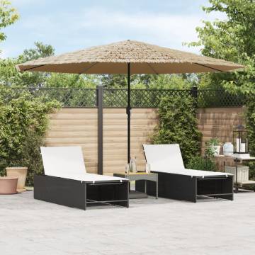 Garden Parasol with Steel Pole Brown - 388x388 cm | Hipo Market