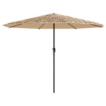 Garden Parasol with Steel Pole Brown - 388x388 cm | Hipo Market