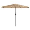 Garden Parasol with Steel Pole Brown - 388x388 cm | Hipo Market