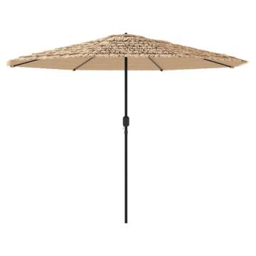 Garden Parasol with Steel Pole Brown - 388x388 cm | Hipo Market