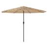 Garden Parasol with Steel Pole Brown - 388x388 cm | Hipo Market