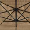 Garden Parasol with Steel Pole Brown - 388x388 cm | Hipo Market