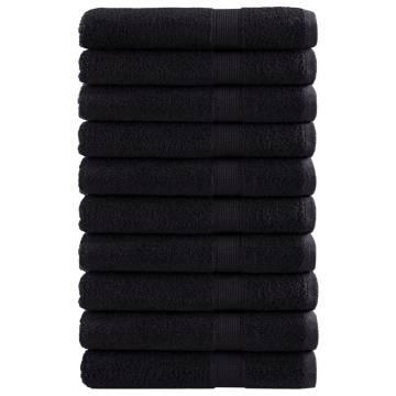 Premium Sauna Towels SOLUND - 10 pcs Black | Hipomarket UK