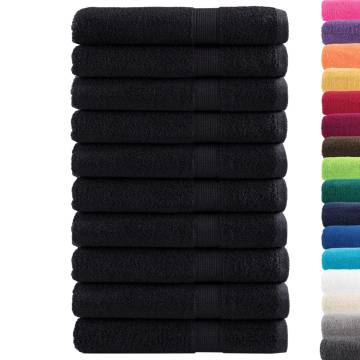 Premium Sauna Towels SOLUND - 10 pcs Black | Hipomarket UK