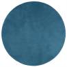 OVIEDO Turquoise Short Pile Rug Ø 80 cm - Stylish Comfort