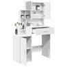 Stylish White Dressing Table with Cabinet - 80x35x132 cm